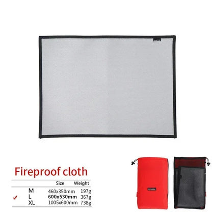 Outdoor Camping Fireproof Mat – Flame Retardant Picnic, Barbecue & Insulation Blanket, High-Temperature Fiberglass Mat