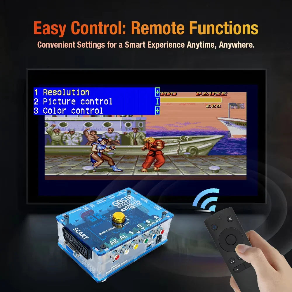 GBSC Mini Video Converter – RGBS/YPbPr/VGA/SCART to HDMI/VGA Output for Dreamcast, PS2, GameCube, Wii & SFC