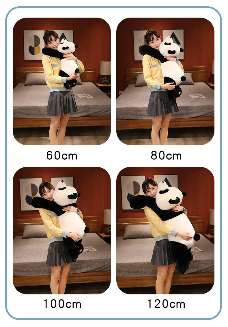 60–120cm Giant Panda Plush Toy — Soft Stuffed Animal Pillow for Kids, Birthday & Christmas Gift