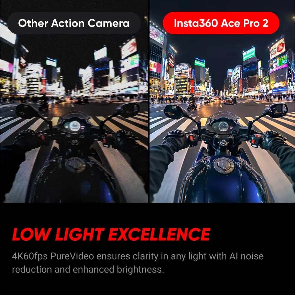 Insta360 Ace Pro 2 Action Camera – 8K Waterproof Cam with Leica Lens, 1/1.3" Sensor, Dual AI Chip, Low Light Pro