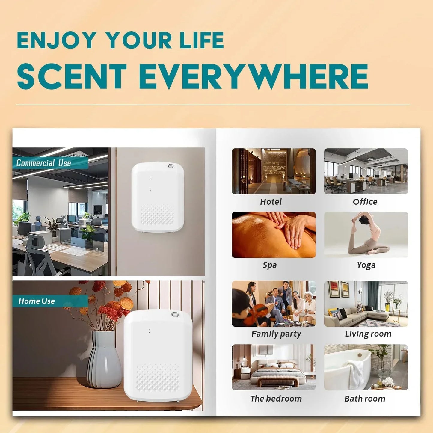 Electric Fragrance Diffuser - Wall-Hanging Aromatic Oil Air Freshener Machine for Home & Hotel