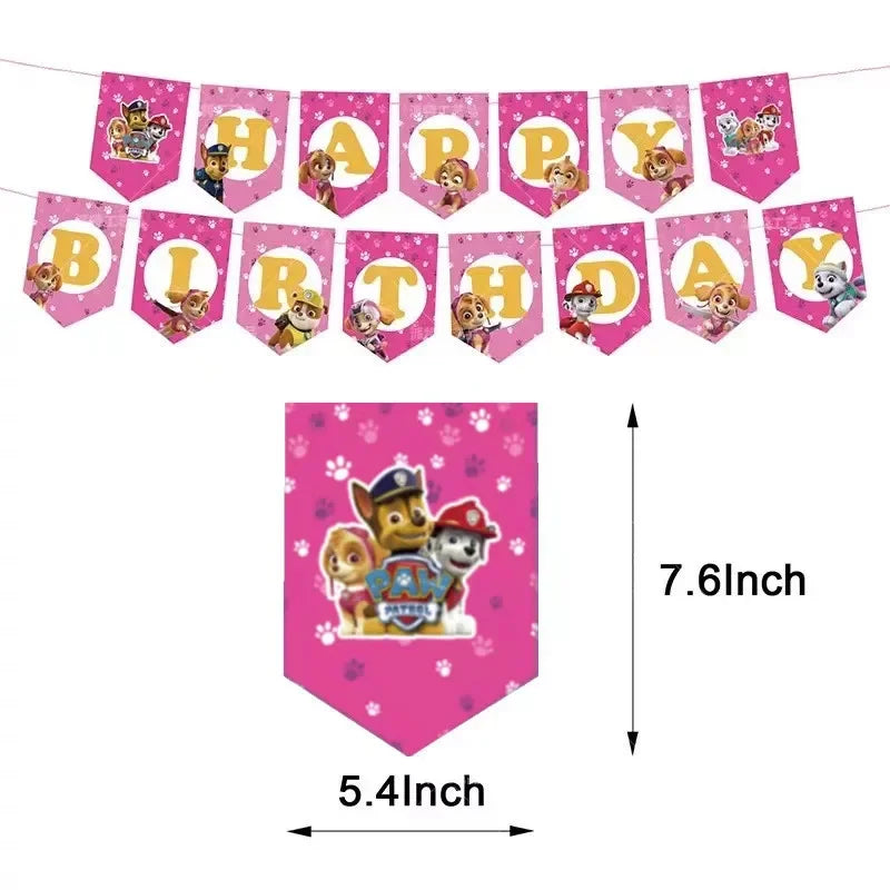 Pink Paw Patrol Party Supplies for Girls – Skye Balloons, Cups, Plates & Tablecloth for Birthday & Baby Shower