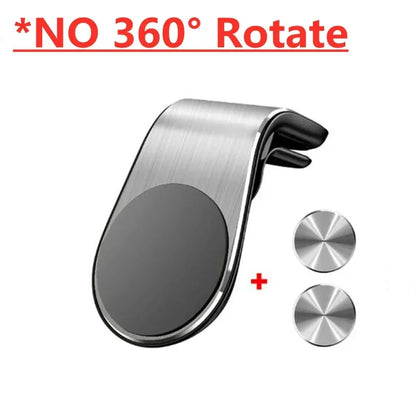 Universal Magnetic Car Phone Holder - Air Vent Mount with 360° Rotation GPS Support for iPhone & Android Phones