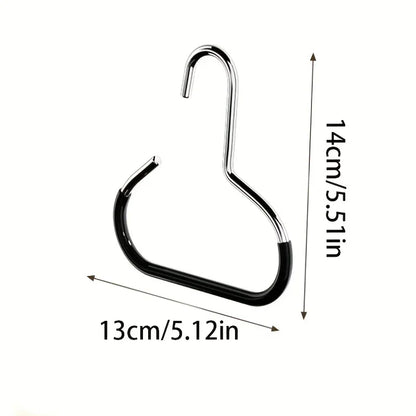 5PCS Manganese Steel Round Hooks — Strong Multi-Purpose Hangers for Hats, Ties, Scarves & Bags