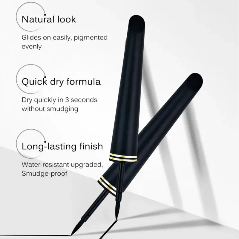 Black Liquid Eyeliner Pencil – Natural Smooth, Waterproof, Quick-Dry, Non-Smudging & Long-Lasting Eye Makeup