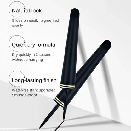 Black Liquid Eyeliner Pencil – Natural Smooth, Waterproof, Quick-Dry, Non-Smudging & Long-Lasting Eye Makeup