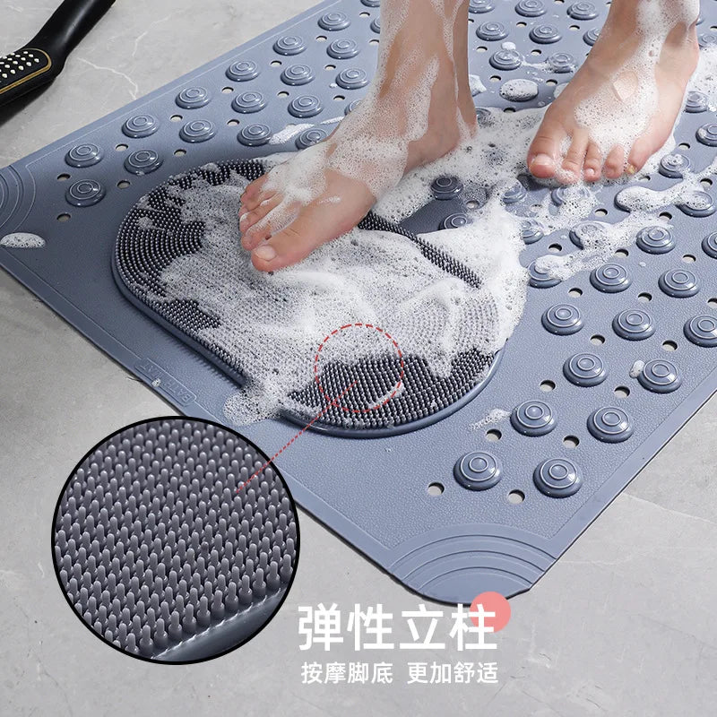 Non-Slip Bathroom Floor Mat – Anti-Drop Toilet & Bathtub Massage Mat for Household Safety