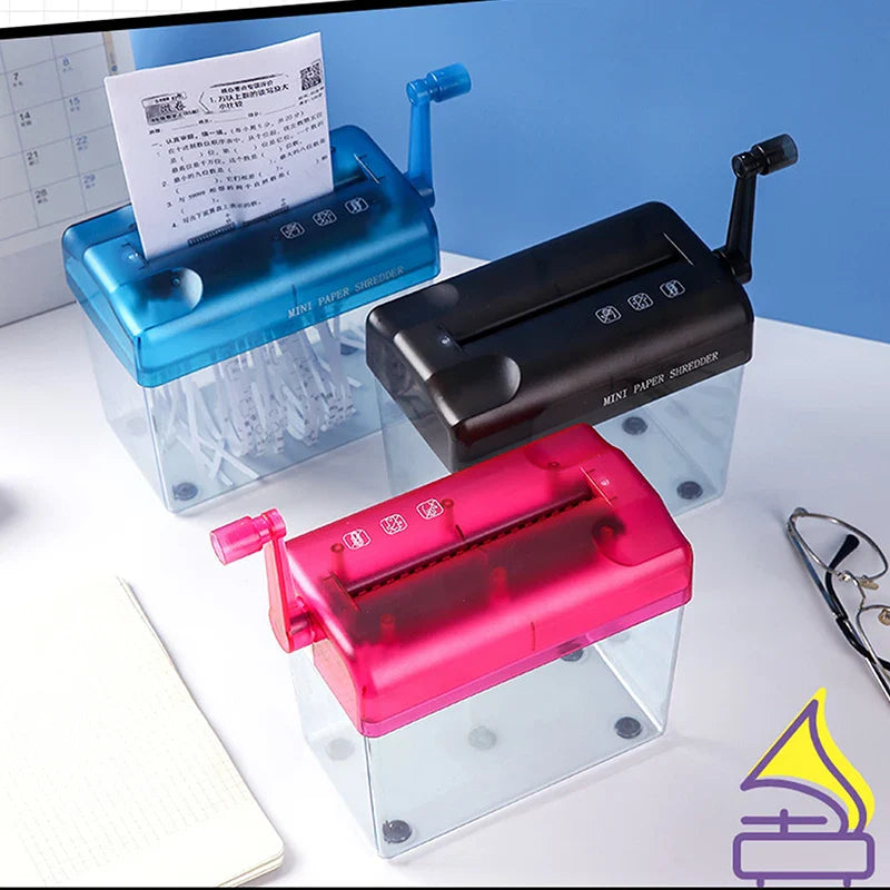 Mini Manual Paper Shredder A6 – Portable Office Document & Receipt Destroyer for Thick Cardstock, Tickets & Paper Cutting Machine