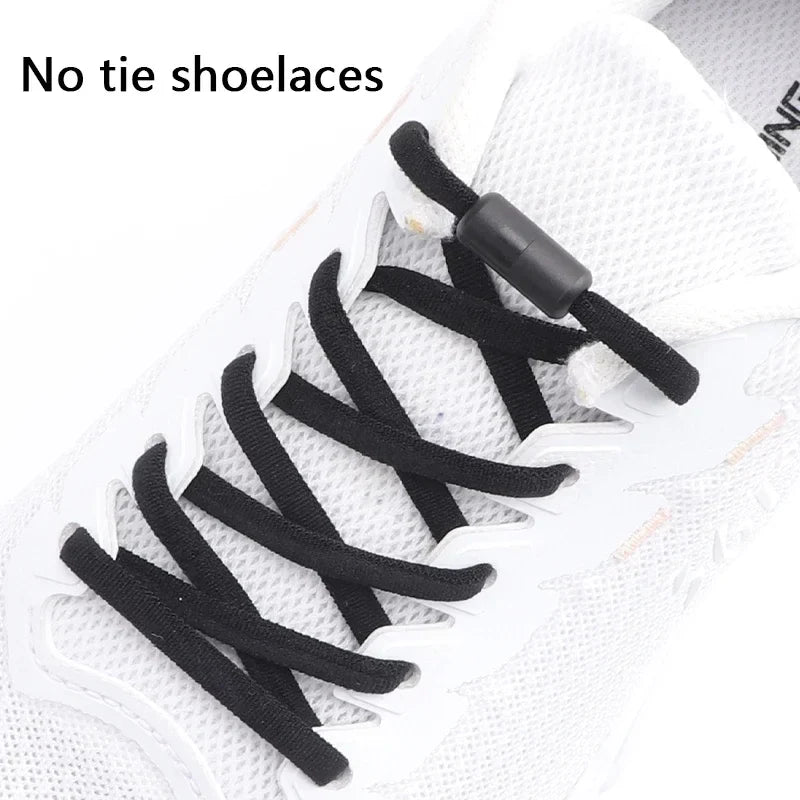 New Colorful Elastic No-Tie Shoelaces – Round Sneakers Laces for Kids & Adults