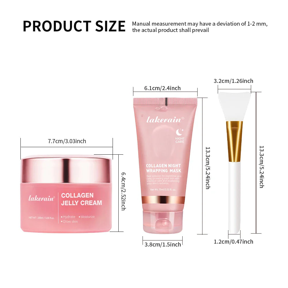Collagen Jelly Cream – Hydrolyzed Overnight Peel-Off Facial Mask for Hydration & Firming