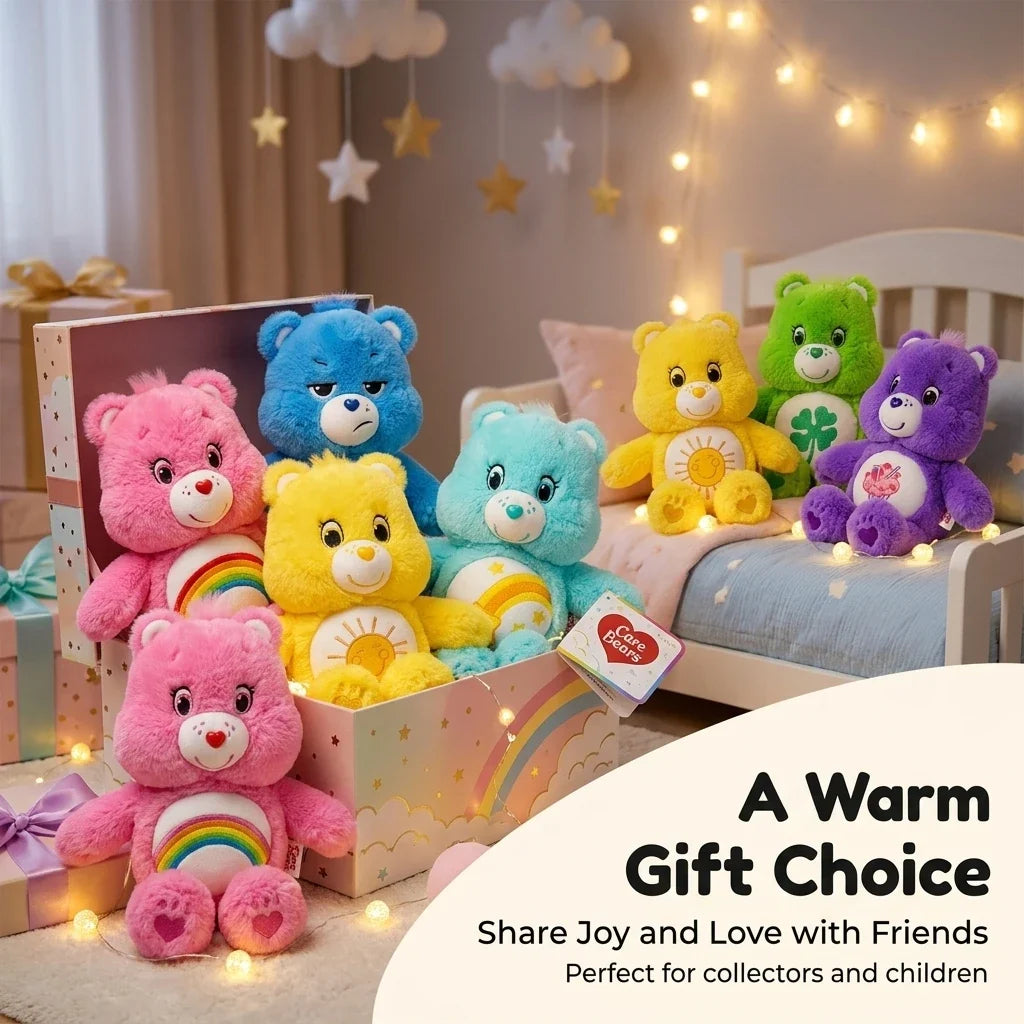 Care Bears Plush Toy - 33cm Soft Stuffed Cartoon Doll for Kids, Gifts & Home Decor
