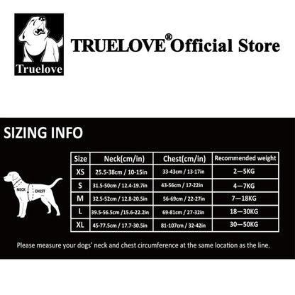 TRUE LOVE TLH5654 Reflective No-Pull Adjustable Nylon Dog Harness Step-In Comfortable Control Pet Walking Harness