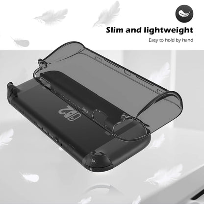 Protective Case Kit for Nintendo Switch 2 (2025) — Clear TPU Cover, Anti-Scratch, Shock-Absorption, Ergonomic Grip Design