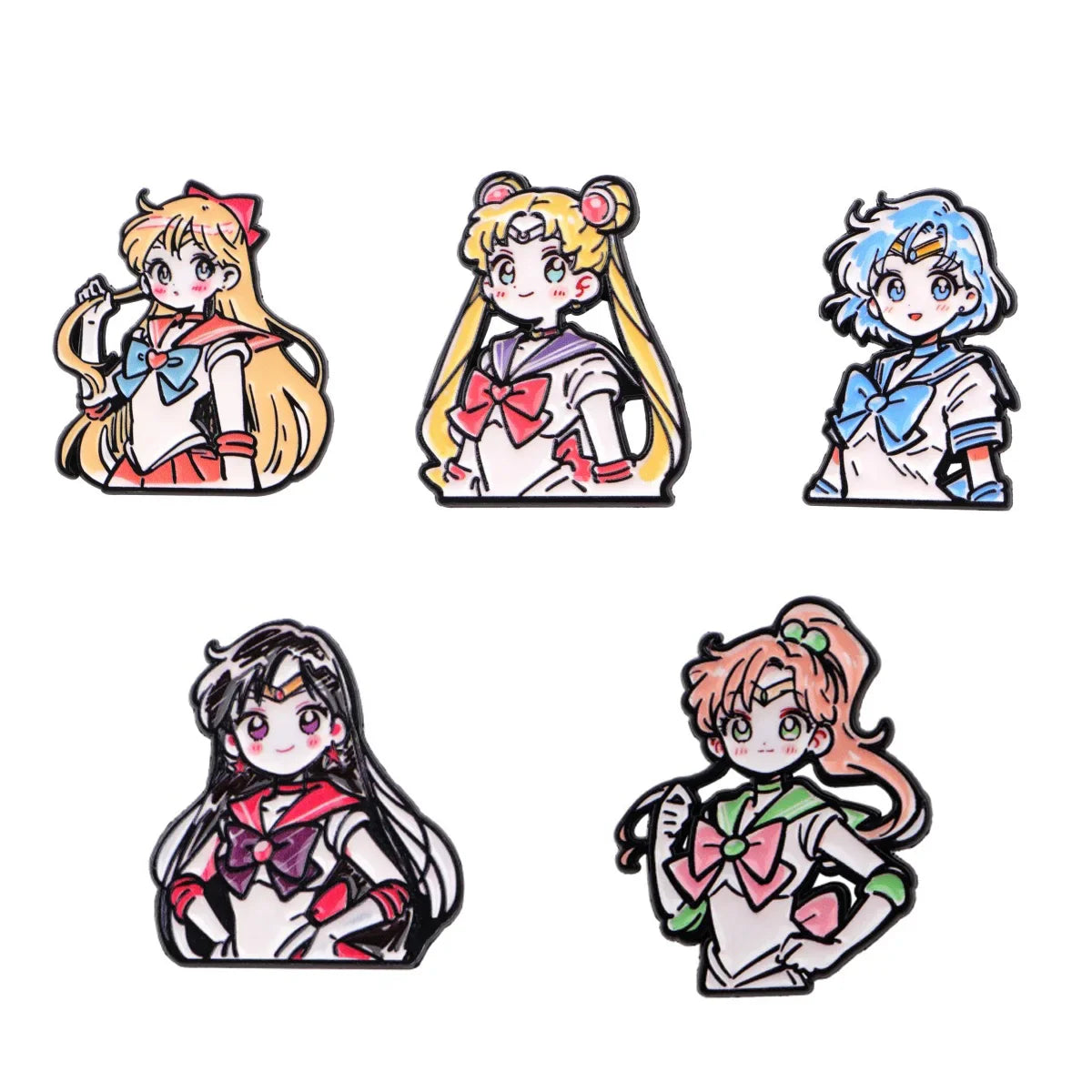 Cute Anime Enamel Pins for Girls – Manga Cartoon Brooches for Backpack, Hat & Cosplay Gifts