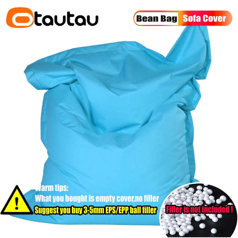 OTAUTAU Rectangular Floating Pool Bean Bag Cover – Waterproof Beach Pillow, Pouf Sofa Bed & Chaise Lounge DD034