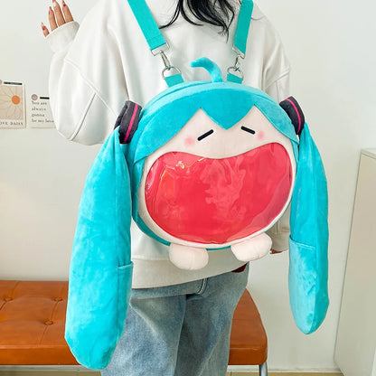 Y2K Japanese Cartoon Plush Backpack – Kawaii Harajuku Anime Ita Bag, Student Schoolbag & Women’s Shoulder Cosplay Knapsack