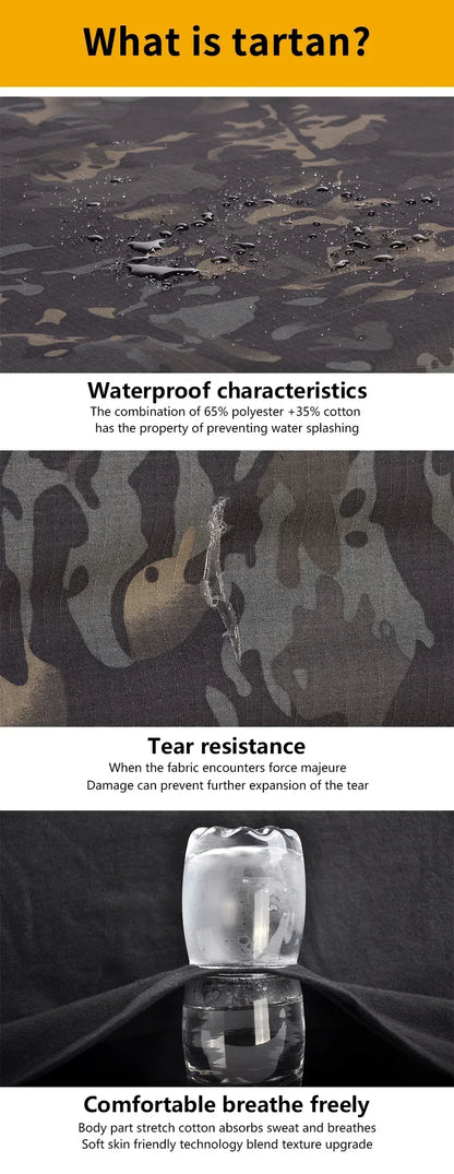 Men’s Camo Tactical Uniform Set | Ripstop Airsoft Suit with Multi-Pocket Pants & Training Shirt for Hunting or Paintball