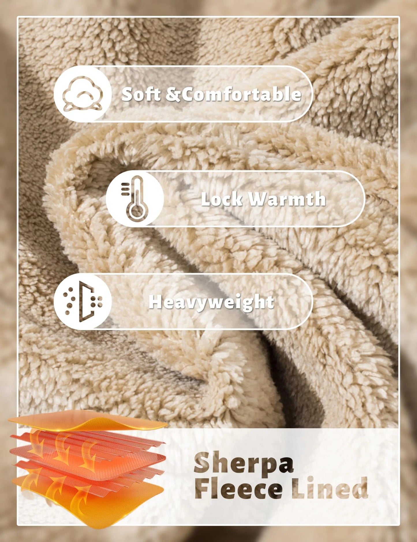 TACVASEN Men’s Winter Fleece Sweatshirt – Thicken Sherpa-Lined Crewneck Pullover, Warm Heavy Winter Top, No Hood