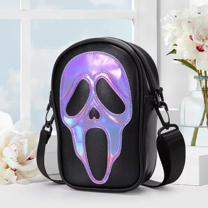 Halloween Ghost Crossbody Bag — Skull Shoulder Bag for Women & Girls, Y2K Punk Hiphop Skeleton Handbag