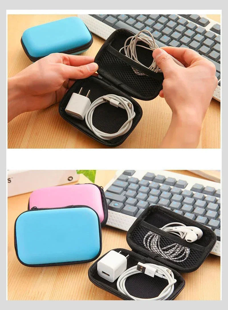 Sundries Travel Storage Bag – Zipper Case for Earphones, Portable Cable Organizer, Electronics Charging Storage