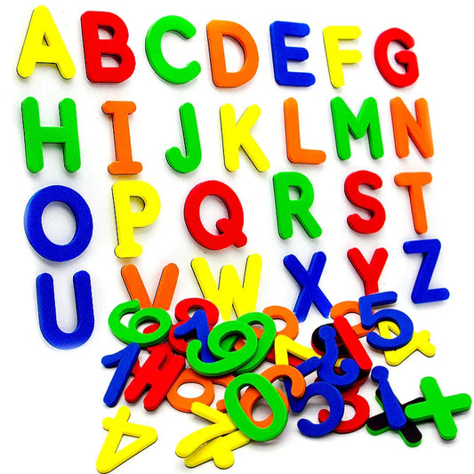 24-76pcs Magnetic Alphabet Letters — EVA Foam Refrigerator Stickers for Toddlers & Kids, Educational Spelling & Counting Toy Gift
