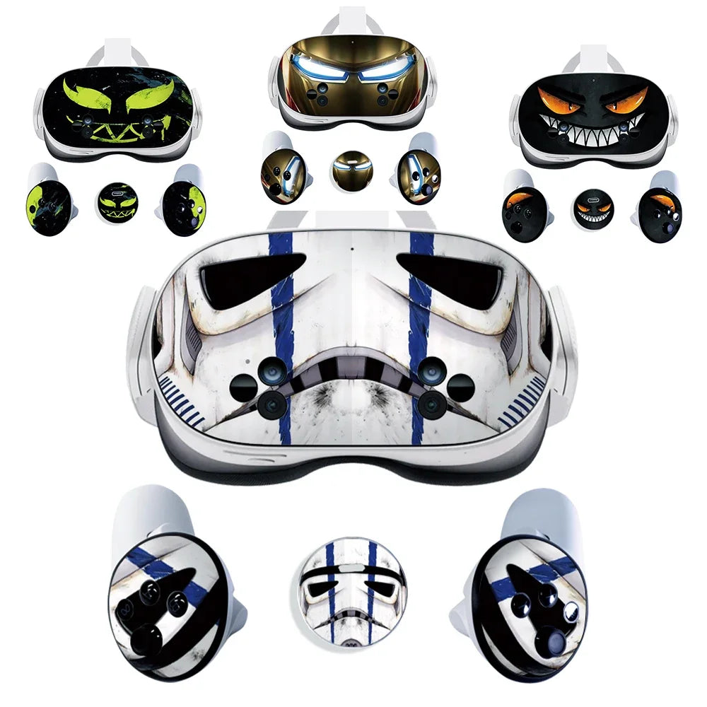 Skin Stickers for Meta Quest 3S VR Headset & Controllers – Vinyl Protective Decals with Halloween Pattern for Oculus 3S
