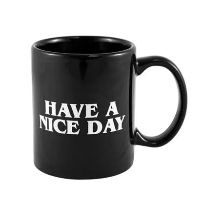 Vertical Middle Finger Mug - Creative Ceramic Coffee Cup, Anime and Film Inspired, Funny Breakfast Mug, Perfect Christmas Gift