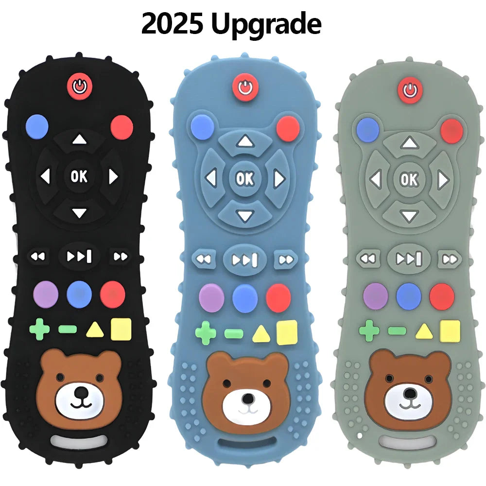 Baby Remote Control Teether Set – Silicone Teething Toy & Anti-Bite Bracelet (1–3PCS) | Safe Pacifier, Soothing Chew Toys for Infants