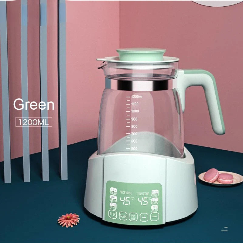 1.2L Infant Thermostatic Milk Kettle - Smart Insulation Water Warmer Pot for Baby Formula, Milk Powder & Automatic Heating