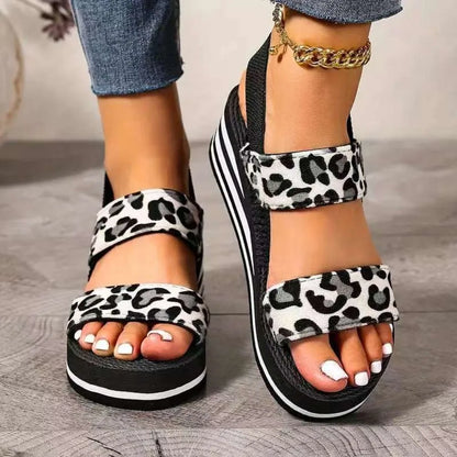 Women’s Slingback Wedge Sandals – Lightweight Summer Slides with Thick Sole Roman Style Slippers