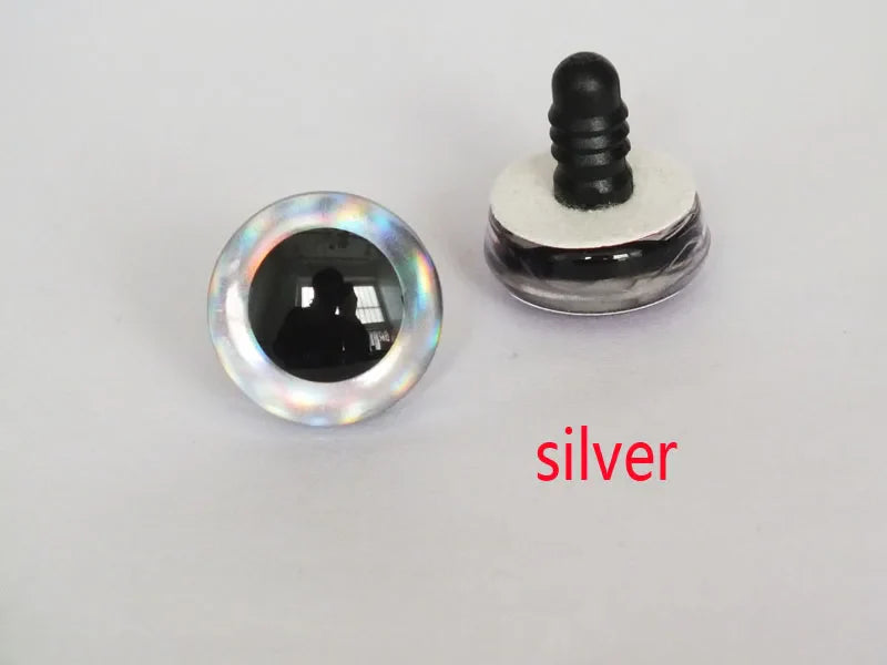 20PCS 3D Colorful Trapezoid Doll Eyes — 12 Colors, Sizes 9mm–35mm for DIY Crafting & Toy Making