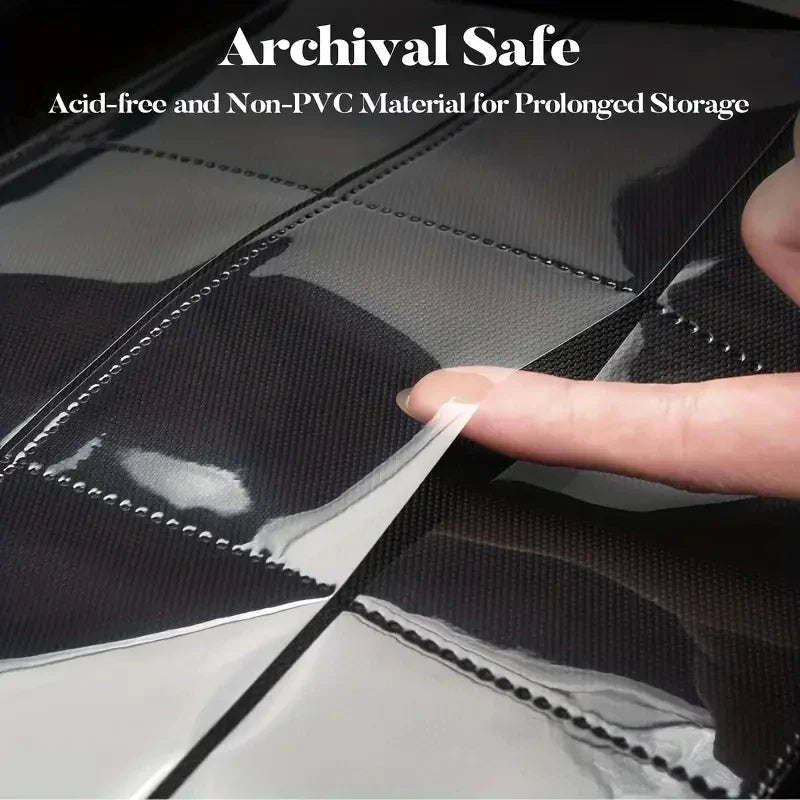 9-Pocket Trading Card Binder — Premium PU Cover Zip Card Holder Book, Durable Side-Loading Card Organizer
