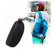 5/10-Pack Portable Zipper Sunglasses Case — Oxford Travel Eyewear Protector with Hook