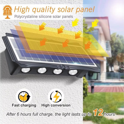 Solar Wall Lamp - Waterproof Outdoor LED Up & Down Light for Garden, Yard & Balcony Decor