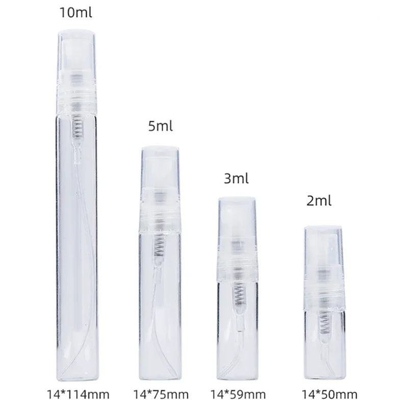 8/16PCS Portable Glass Perfume Bottles — Refillable Spray Atomizer Travel Bottles for Women