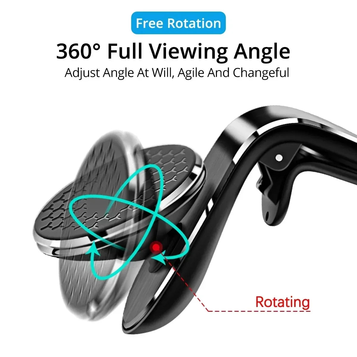 Universal Magnetic Car Phone Holder - Air Vent Mount with 360° Rotation GPS Support for iPhone & Android Phones