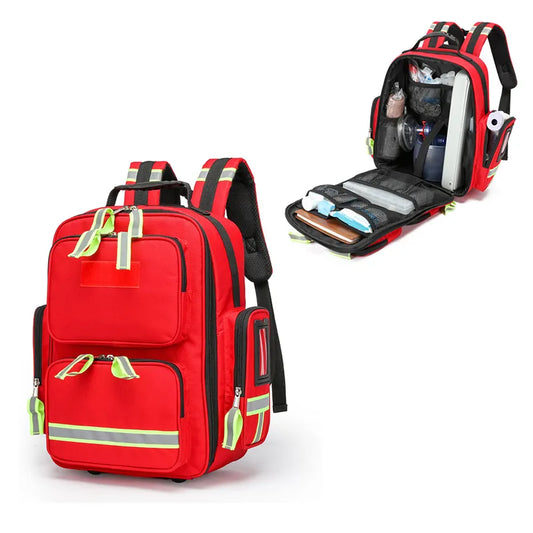Large Capacity First Aid Kits Emergency Rescue Backpack - Outdoor Camping Survival Medical Kit with Sorted Storage