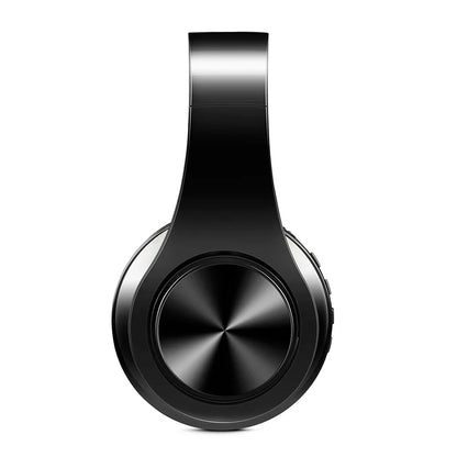 Men’s Gift Gold Wireless Headphones – Bluetooth Stereo Earphones with Built-in MIC, 3.5mm Jack for Xiaomi, Samsung, iPhone