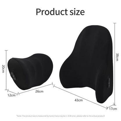 Car Electric Lumbar & Neck Massage Cushion | Single Headrest Vibration Pillow for Seat Support