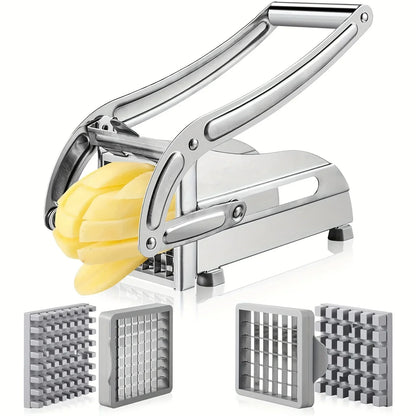 Multifunction Stainless Steel Manual Vegetable Cutter – Potato, Cucumber, and Fruit Slicing Machine