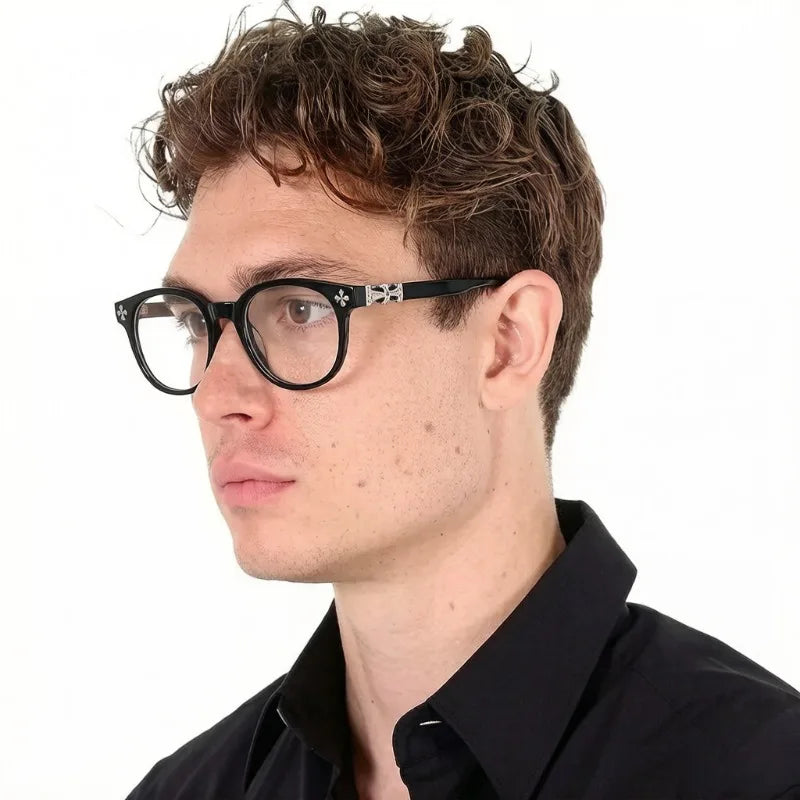 Classic Square Anti Blue Light Reading Glasses – Vintage Style Computer Eyeglasses for Men & Women, Prescription Friendly Blue Light Blocking Frames