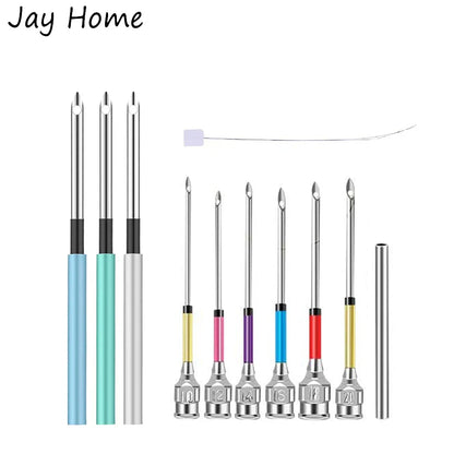 6 Pcs Punch Needle Beginner Kit – Adjustable Rug Punch Needles with Yarn for Cross Stitch and Embroidery Crafts