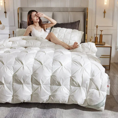 95% White Goose Down Duvet – Five-Star Hotel Quality, Warm Double or Single Goose Down Comforter