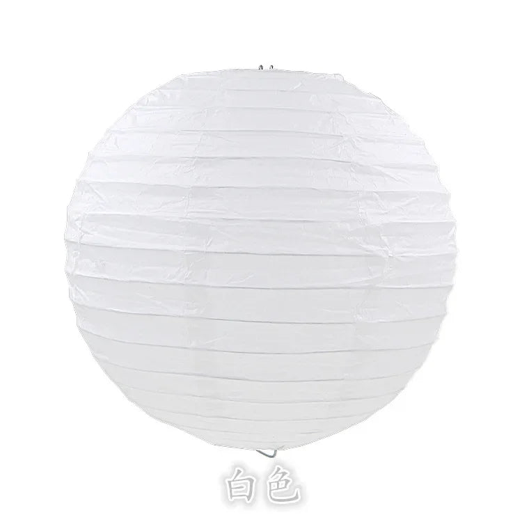 Round Paper Lanterns for Birthday Wedding Party Decor, DIY Hanging Lampion Balls, 4/6/8/10/12/14/16 Inch Craft Supplies