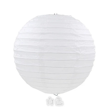 Round Paper Lanterns for Birthday Wedding Party Decor, DIY Hanging Lampion Balls, 4/6/8/10/12/14/16 Inch Craft Supplies