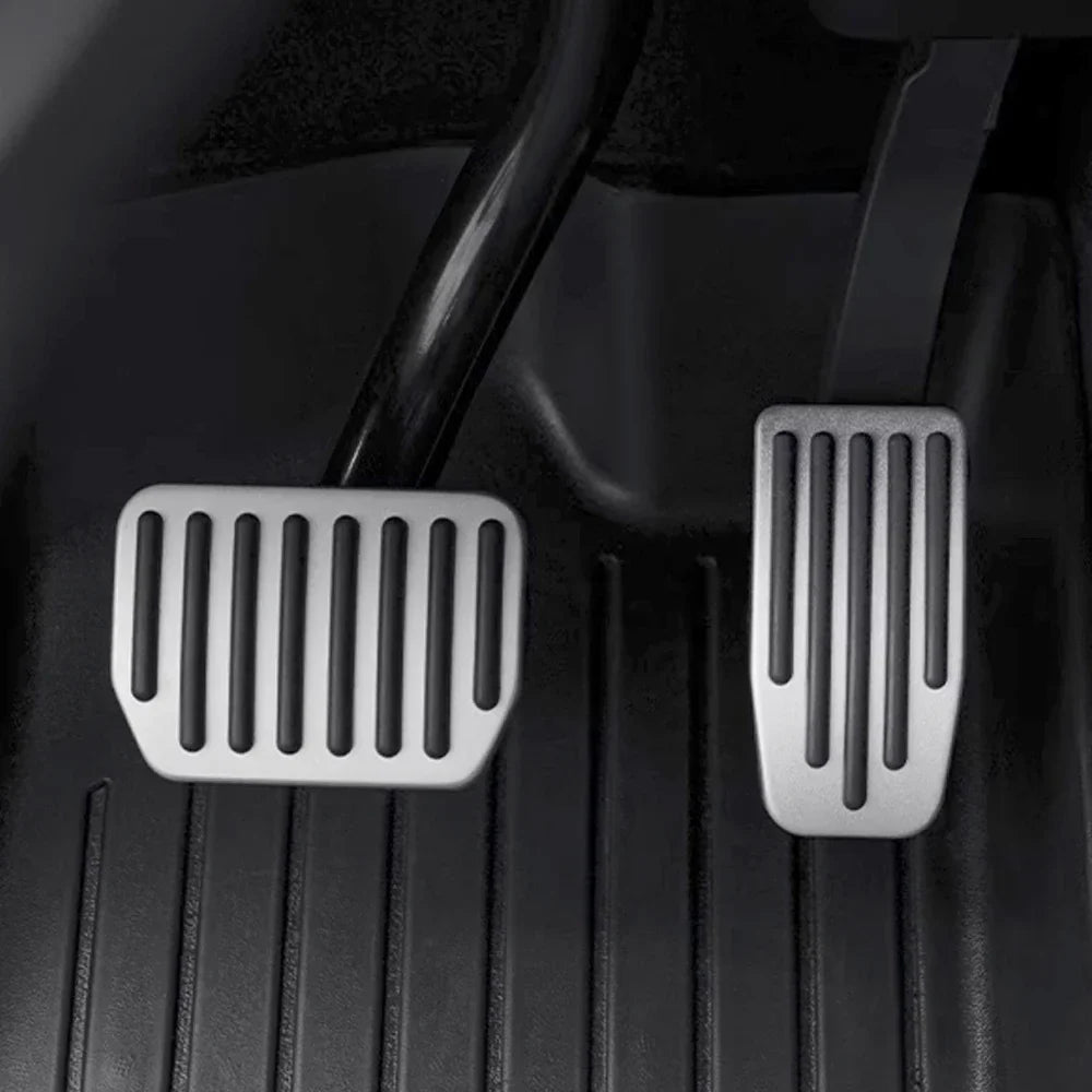 Tesla Model 3 Y Highland (2022-2024) Foot Pedal Covers - Aluminum Alloy Accelerator, Gas, Fuel Brake and Rest Pads Mat Accessories