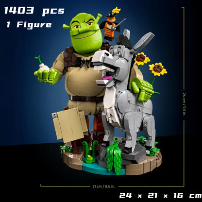 Donkey in Boots Building Block Set - 1403-Piece Posable Display Model Toy for Adults & Collectors