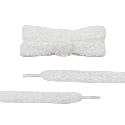 Fuzzy Shoelaces 15mm — Soft Plush Towel Laces for Fall, Winter, Halloween & Christmas Casual Sneakers