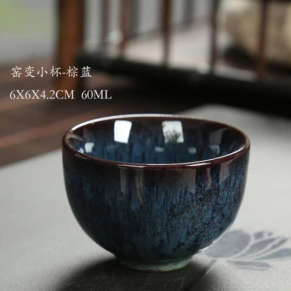 Mini Ceramic Tea Bowl – Kiln Glazed Chinese Kung Fu Teacup for Tea or Espresso