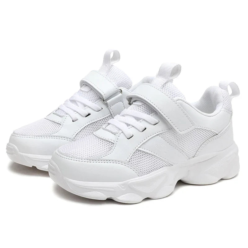 Kids’ Breathable Sports Shoes – Anti-Skid Black School Walking & Running Sneakers for Boys & Girls